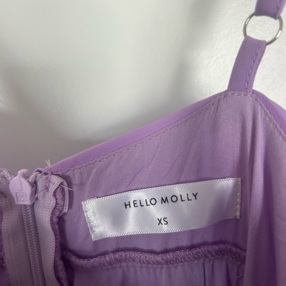 Hello Molly Lavender Ruffle Mini Dress - Picture 3 of 4